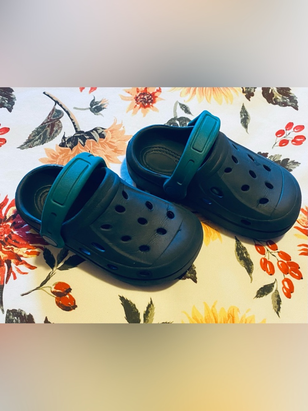 Clog shoes blue toddler boy size 7
